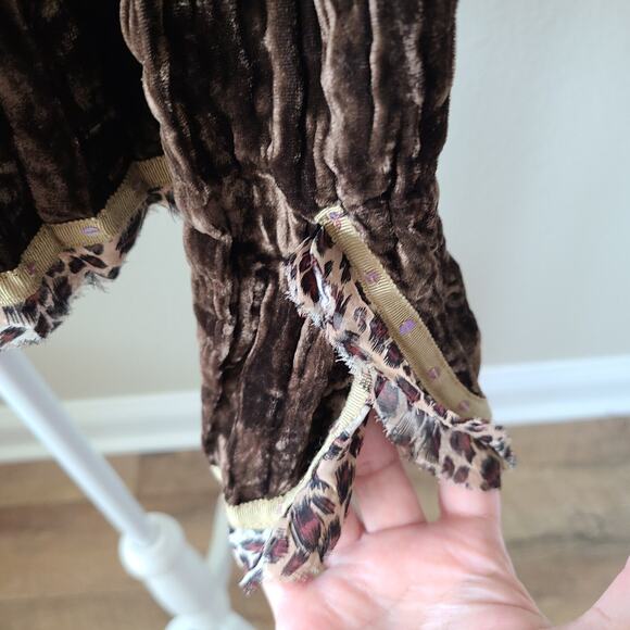 Passion Concept Beaded Lace Women's Top Cardigan SZ Small Brown Festival Boho - Picture 5 of 13